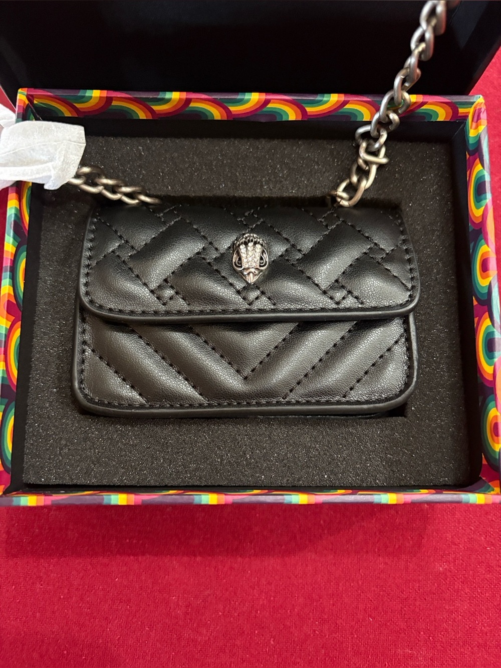 Kurt Geiger Multicolor Arc Pattern Gift Box with Black Trim